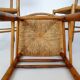 Set of 4 antique chairs, seats and mulched backrests