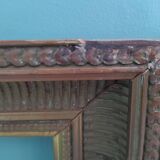 Pair of frames in old carved wood