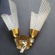 Pair of double light wall sconces from the 1960s.