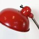 Large Red Industrial German Workshop Table Lamp from Helo Leuchten, 1950s
