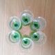 6 verres de liqueur à pied vert