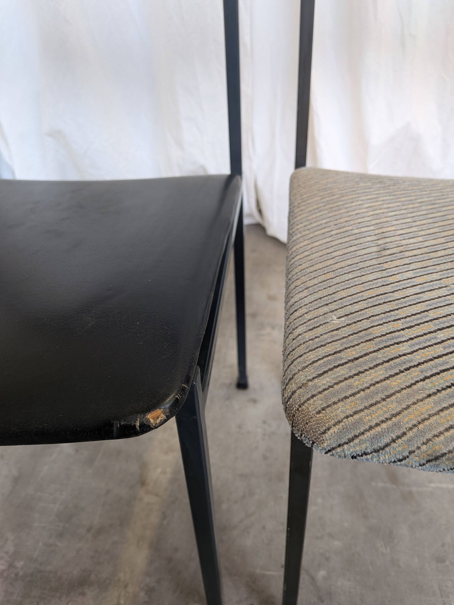 Set of 4 - Mix & Match Vintage Industrial Dining Chairs - 1970s Stol Kamnik