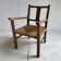 Children's armchair with wicker seat