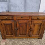Buffet parisien vintage rustique 3 portes 3 tiroirs