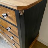 Dresser 4 drawers black and solid wood