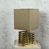 Lampe de table en laiton de luxe par Romeo Rega, années 60