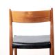 6 Danish chairs in teak and new skai, model 418 Arne Vodder 1960.