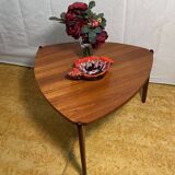 Table basse de forme inhabituelle en teck, style rétro vintage du milieu du siècle, années 1960
