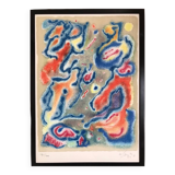 Gustave singier 1909-1984. composition, 1984. original lithograph.