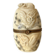 Ivory and brass owl and ermine box