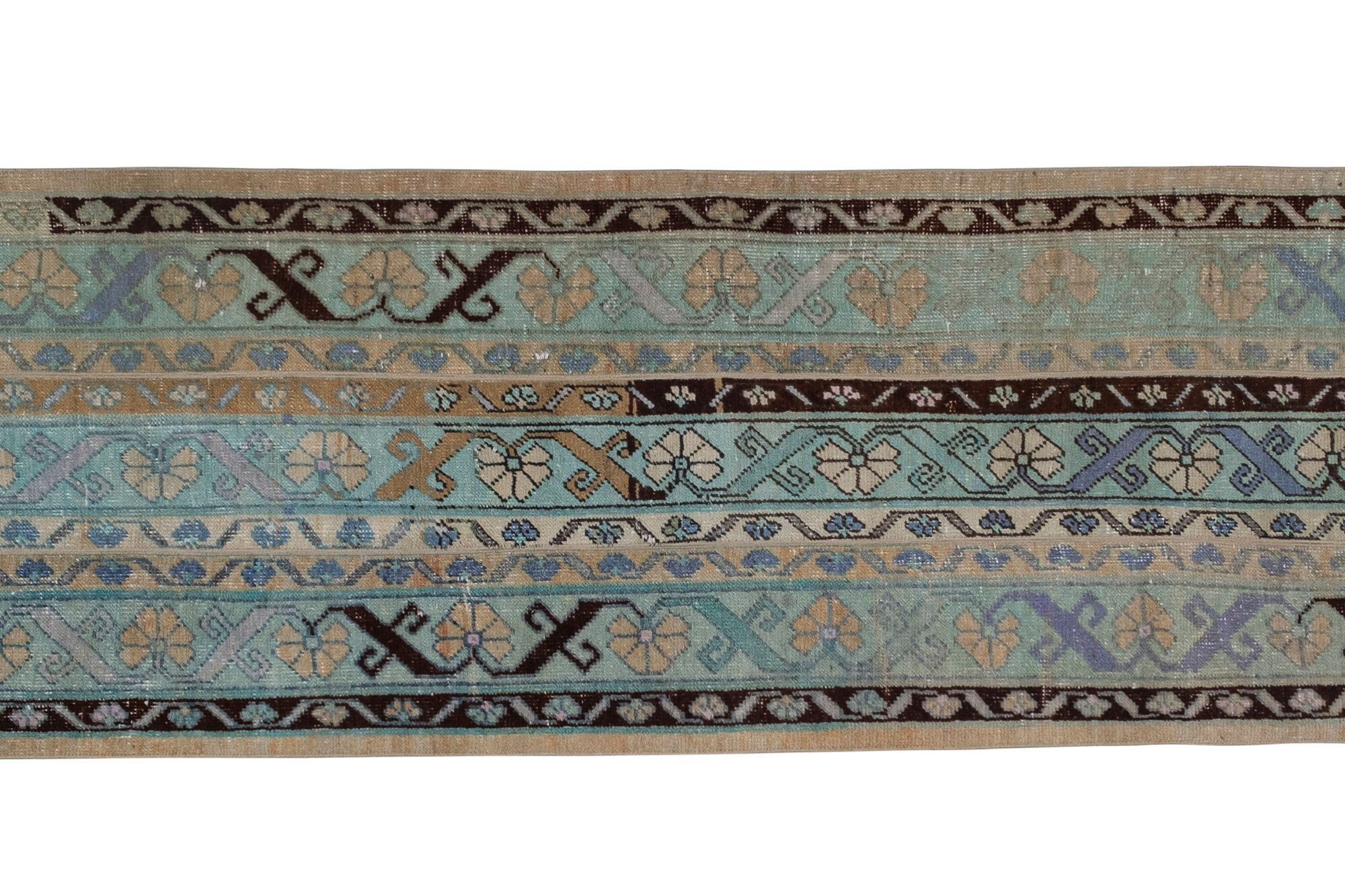 Small Distressed Turkish Runner Rug 79 x 330 cm