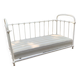 Wrought iron sofa bed with box spring.