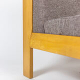 Pair of armchairs in beech and fabric, 1960s