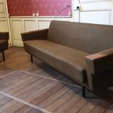 Sofa sofa daybed convertible 60 years 70 khaki