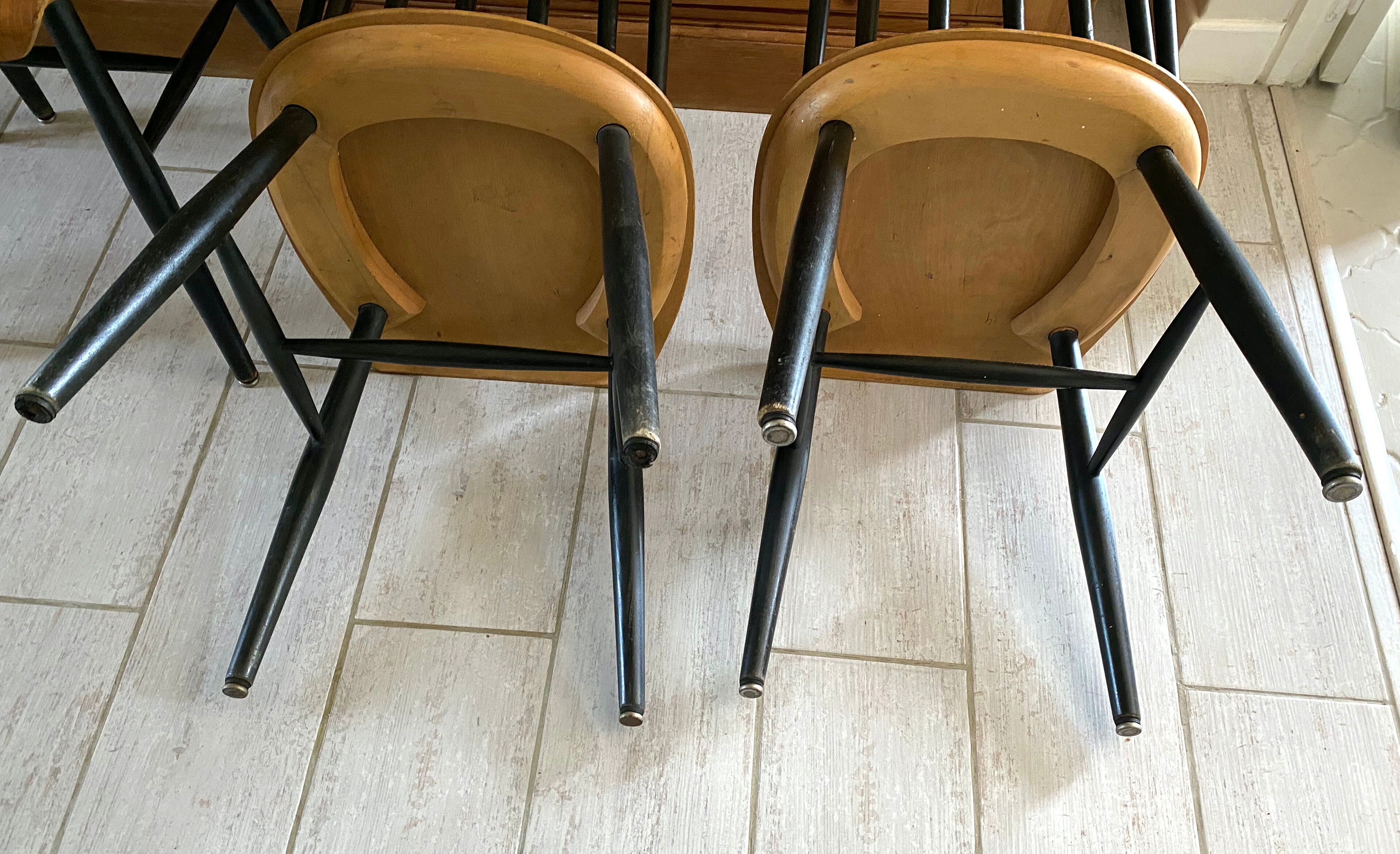 4 chairs Ilmari Tapiovaara model Fanett Vintage