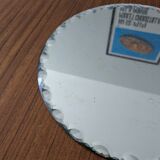 Vintage round beveled mirror