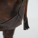 XL Rhinoceros Leather Footstool by Dimitri Omersa