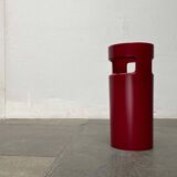 Red German umbrella stand in mid-century modern space style, 1960s.