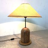 Vintage travertine table lamp, 1970s