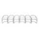 6 chrome metal chairs in the style of Gastonne Ronaldo.