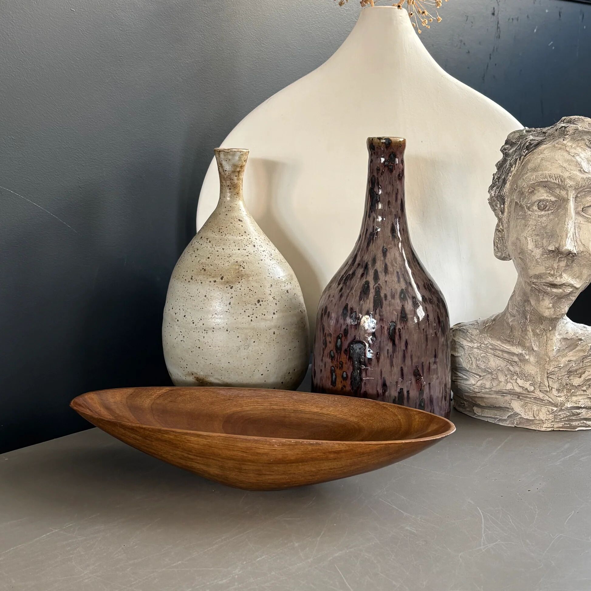 Vintage teak bowl / catchall