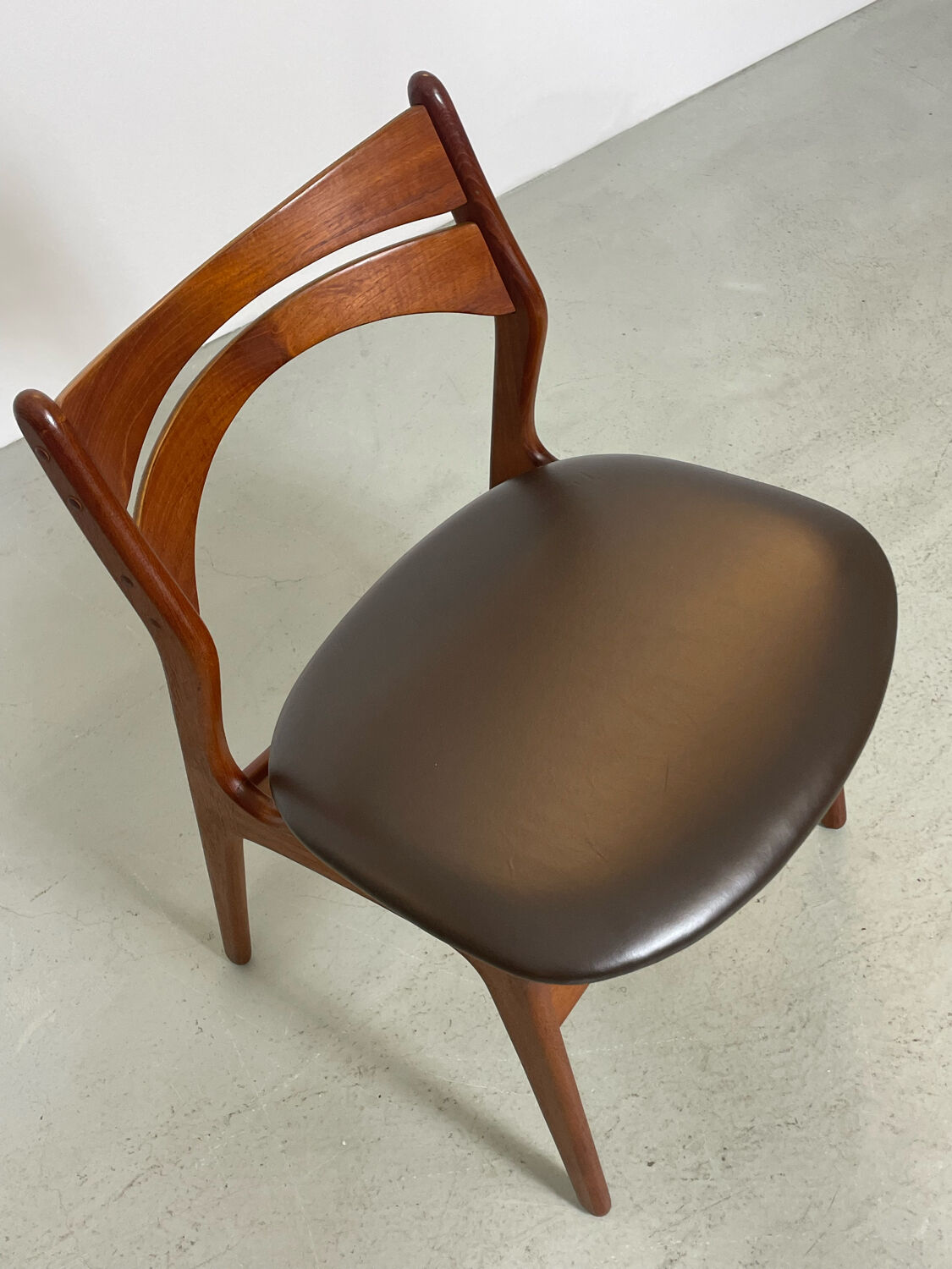 Teak dining chairs by Erik Buch Denmark 1960s