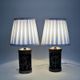 Tablelamp pair Fibula in brown glazed ceramic by Carl Harry Stålhane - Sweden 1960s