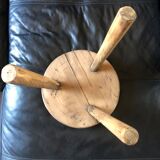 Massive oak tripod stool