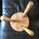 Massive oak tripod stool