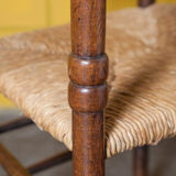Dutch chair in wood and wicker