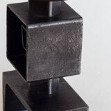 Wrought metal totem candle holder, 1960s