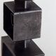 Wrought metal totem candle holder, 1960s