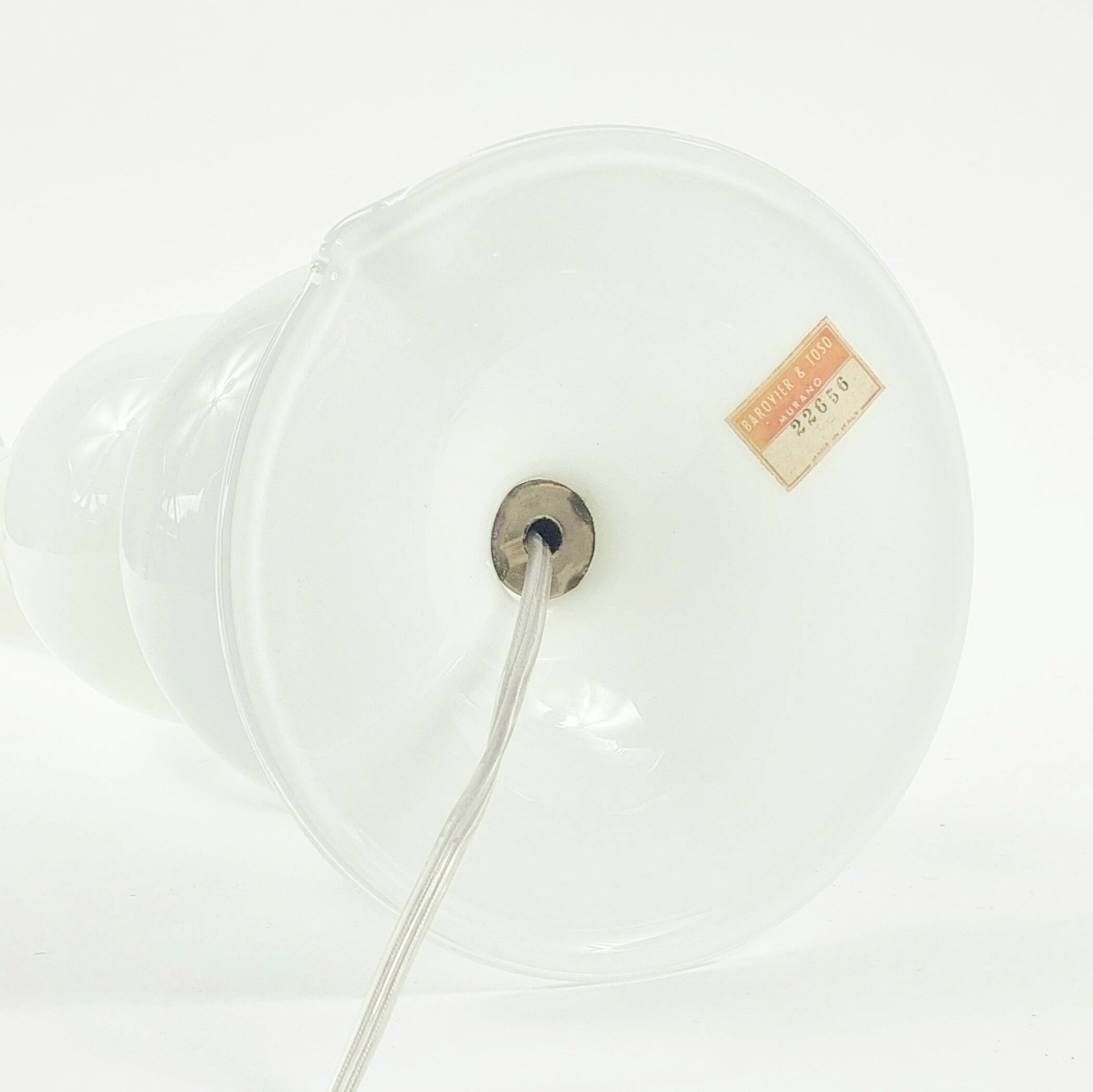 Labelled Mid-Century Murano Glass Table Lamp - Barovier & Toso, 1940s/50s