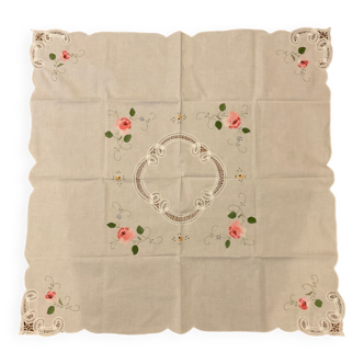 Tea tablecloth, handmade, france
