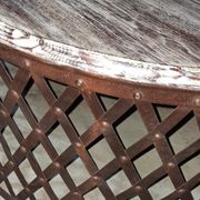 Table basse ronde en bois avec pieds métal