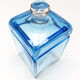 Set of 5 sapphire blue Bohemian crystal toilet bottles.