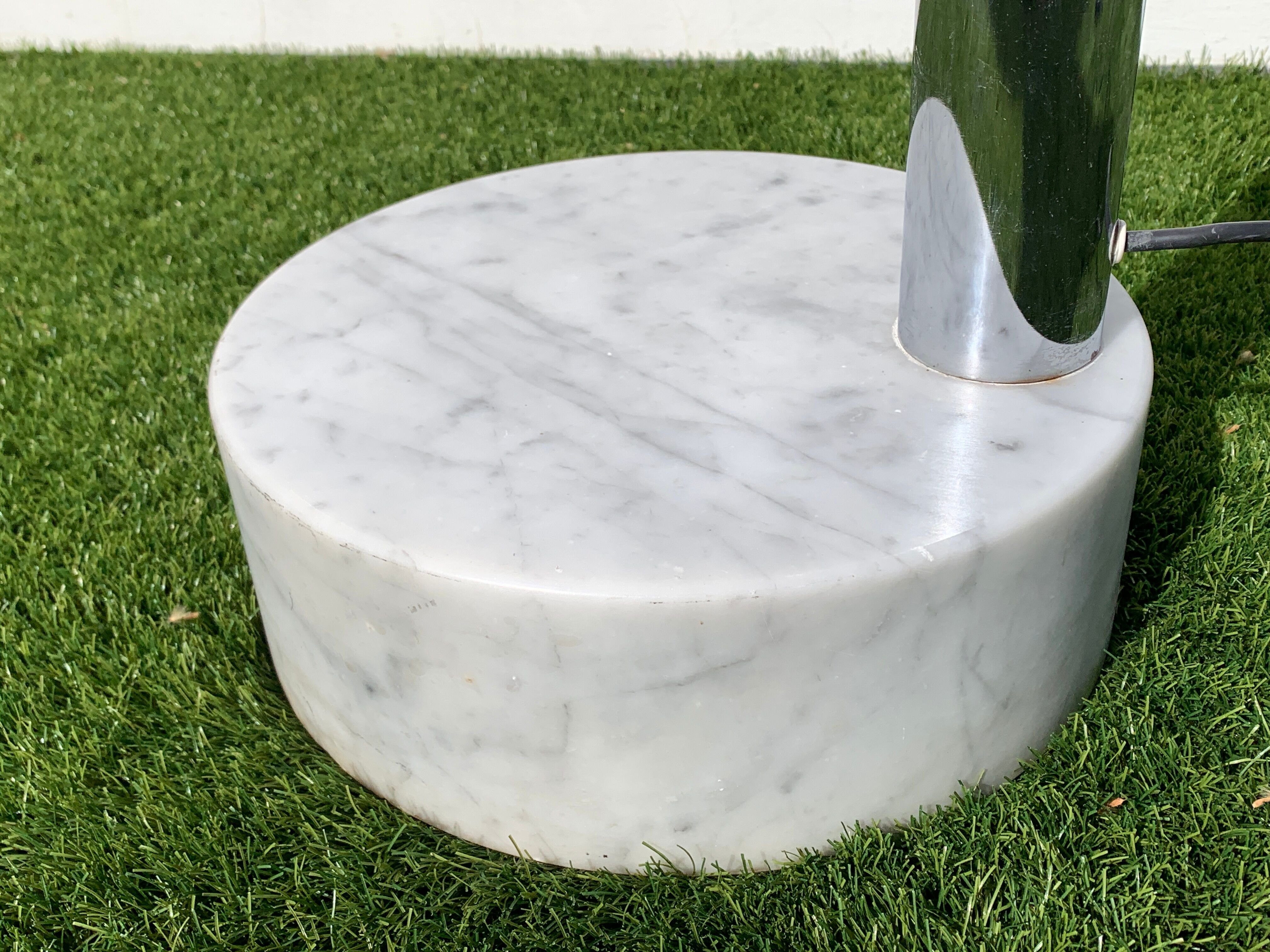 Italian lily of the valley floor lamp, design Goffredo Reggiani, 3 lights in chromed metal, 1970