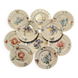 Set of 11 Villeroy and Boch Bouquet model dessert plates