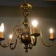 Dutch chandelier with 5 lights in bronze, 19th century.