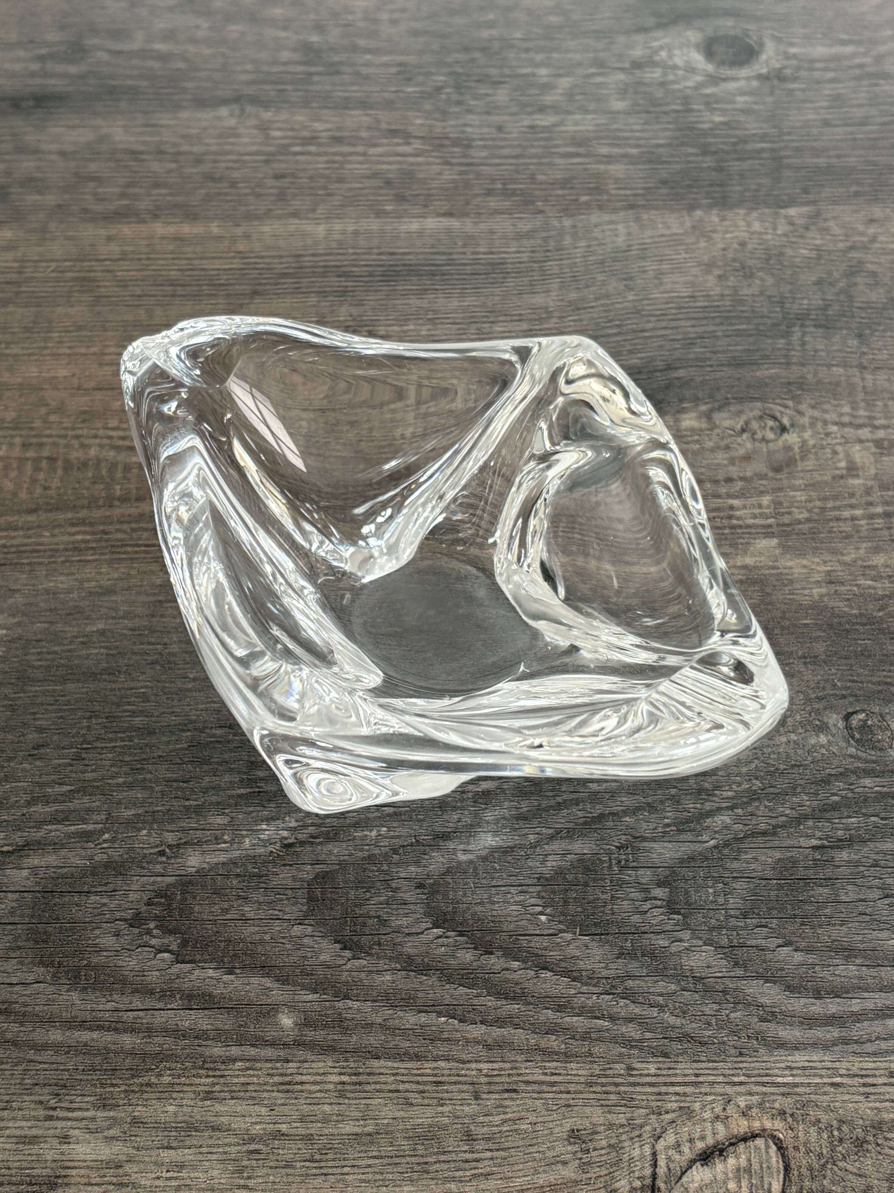 Crystal design catchall signed Daum France
