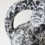 Pitcher vase ceramic way wash & orange 1950 1960 vintage 50's 60's