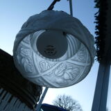 Former chandelier Tulips depolis glass 1900 bonze or brass