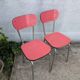 Paire de chaises en formica