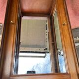 Pair of beveled glass display cases