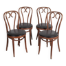 Ensemble de 4 chaises en bois courbé
