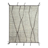 Tapis berbère au design contemporain marocain. 100 % laine. Tapis Beni Ourain fait à la main.