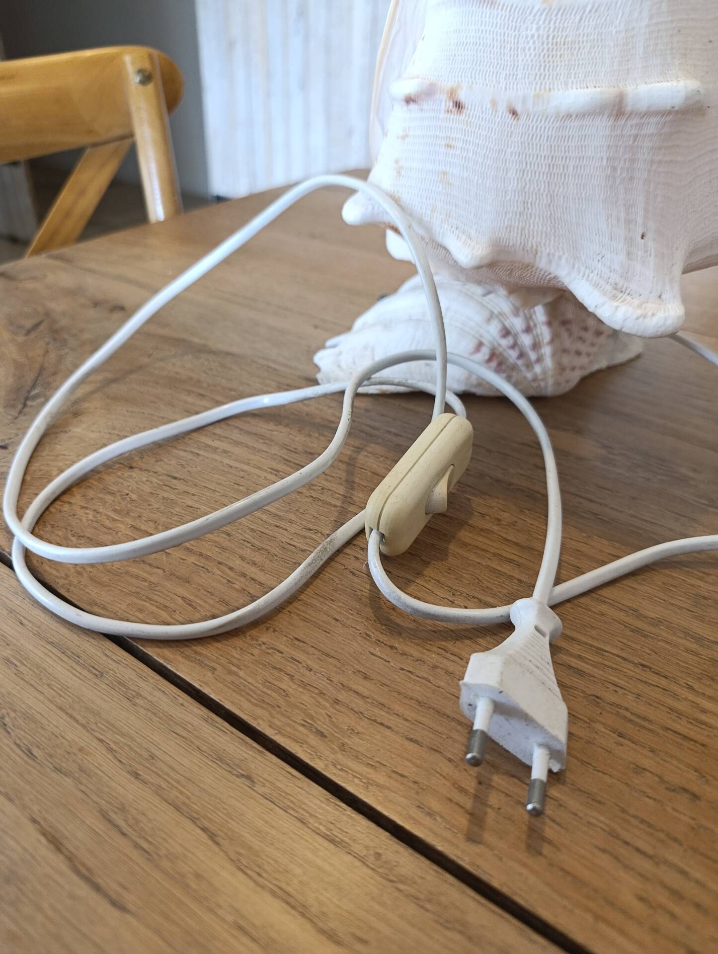 Lampe coquillage vintage