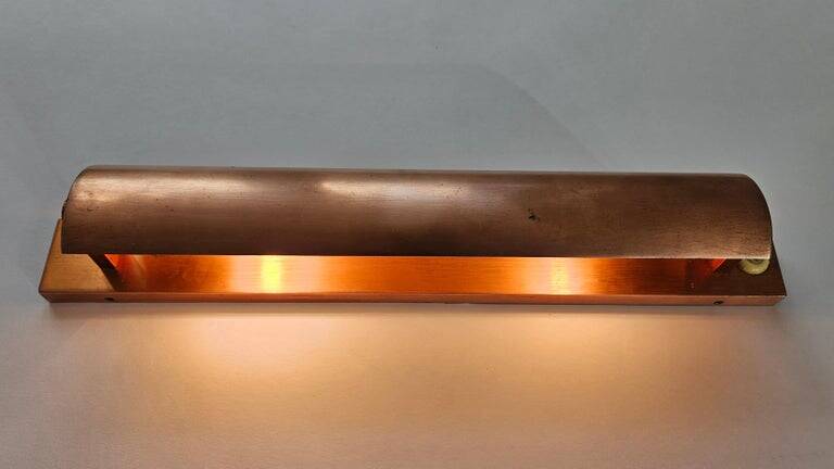 Very rare copper wall lamp, Art Deco, 1930s