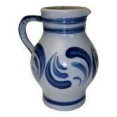 Handmade glazed stoneware pitcher with Handarbeit inscription