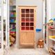 Armoire bonnetière parisienne vintage bois brut